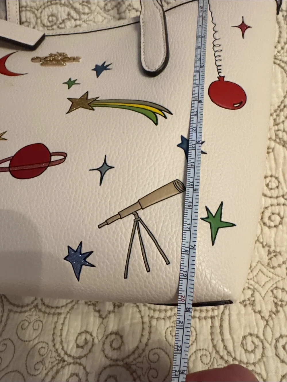 Coach x Observed by us…Small City Tote (CU 387) Chalk/Gold Multi